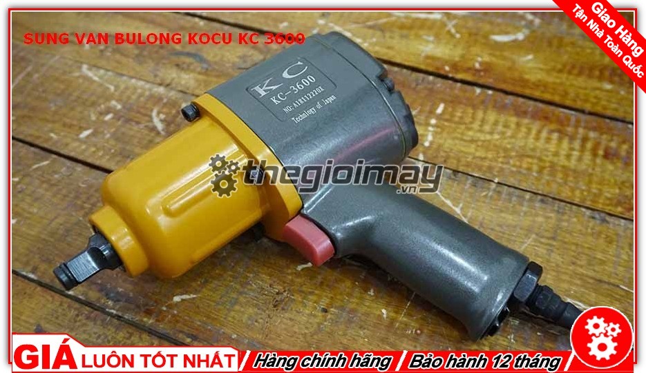 [HCM]Máy vặn bu lông 2 búa 1/2 inch Kocu KC-3600