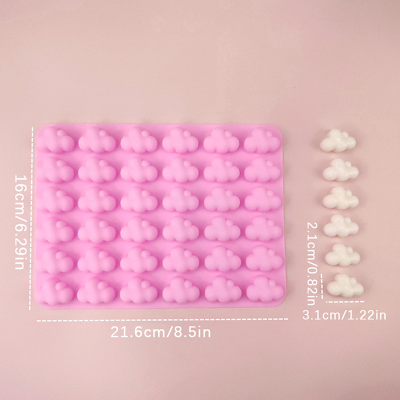 36 Cavities Cloud Shape Silicone Mold Fondant Cake Decor DIY Jelly Ice Cube Pudding Baking Tool Epoxy Resin Mold Bakeware.