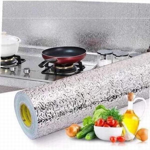 Cuộn 2 Mét Decal Giấy Dán Bếp Tráng Nhôm Cách Nhiệt (2 Mét Dài x 0.6 Mét Rộng)