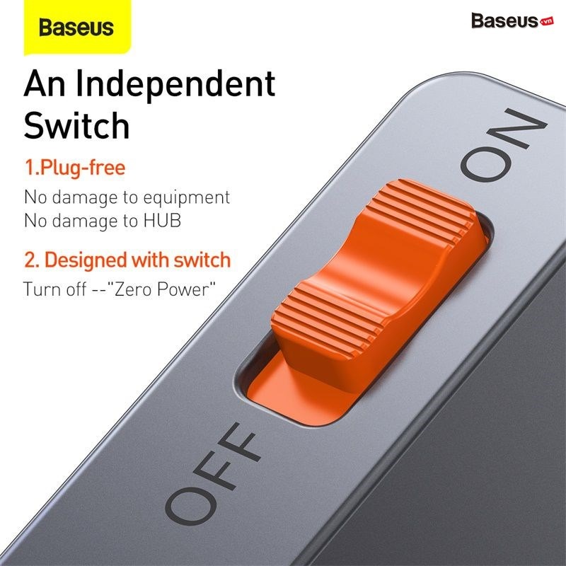 Hub chuyển đổi 6in1 Baseus Magic Multifunctional Type-C with a Retractable Clip Standard Edition (USB 3.0, SD/TF 3.0, HDMI 4K60Hz, 3.5mm, 100W)
