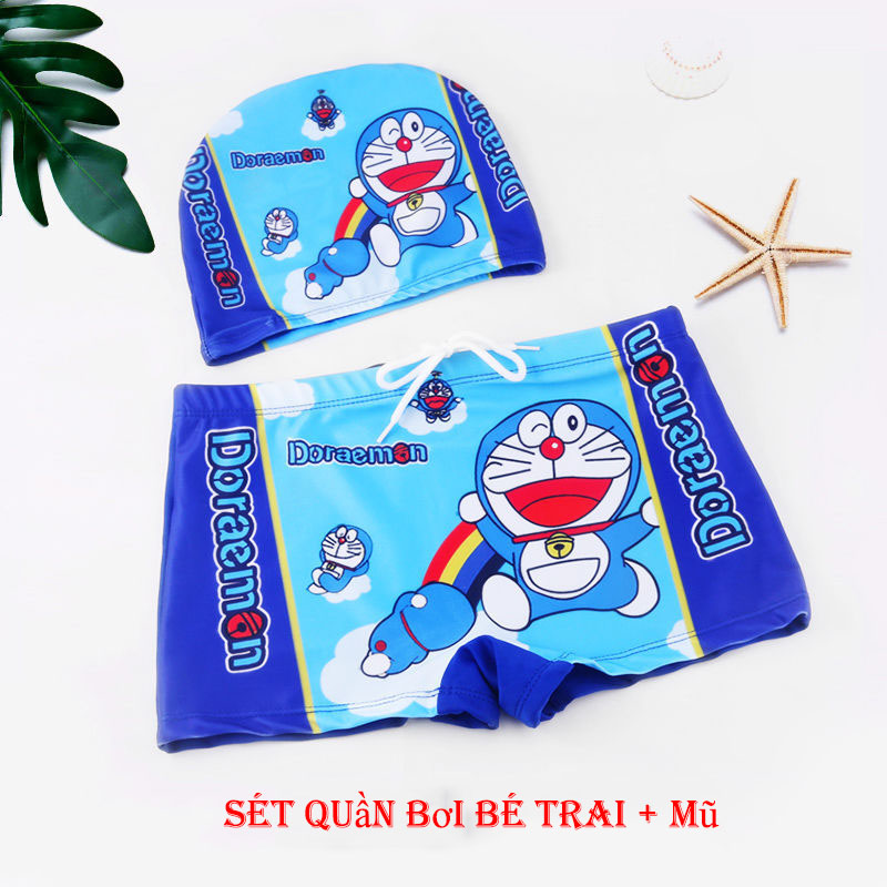 Quần bơi bé trai + mũ