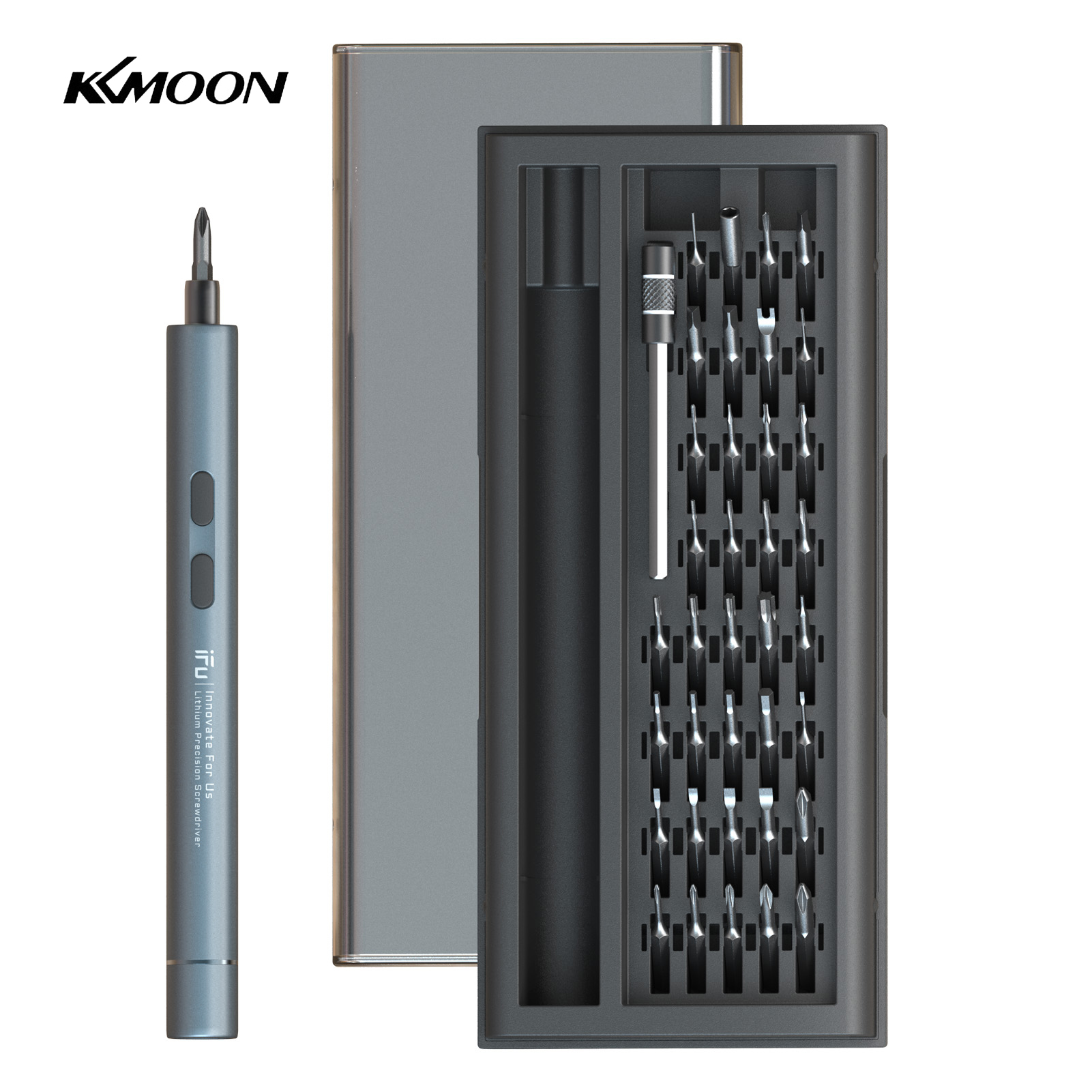 KKmoon iFu D2Plus Lithium Electric Screwdriver Kit Mini Portable Power/Manual Screw Driver Bit Repairing Tools Set for Electronics/Cellphone/Notebook/Watch
