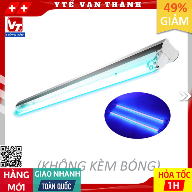 ✅ bộ máng đèn cực tím uv treo tường nhôm, không chóa | -vt0843 - y tế vạn thành
