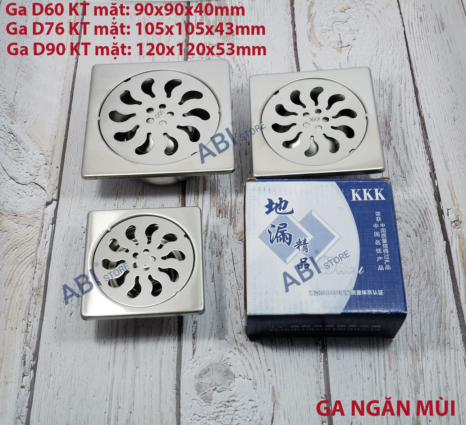 Ga Thoát Sàn Inox Kkk D60,D76,D90 chống mùi Đẹp Giá Rẻ Hà Nội