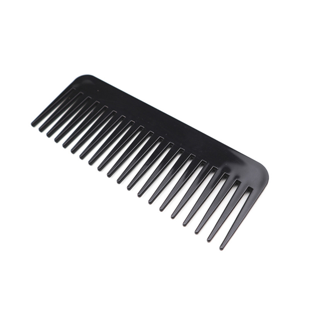 Huangdian Fashion  19 Teeth Wide Tooth Comb Large Black Pink Plastic Pro Salon Barber Hairdressing Styling Hair Comb Detangler Curly Hair Care Tool. 