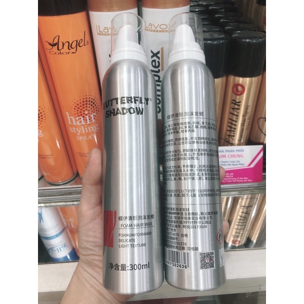Mousse Bọt Tạo Kiểu Tóc Mềm Butterfly (Mus Bạc) 300ml
