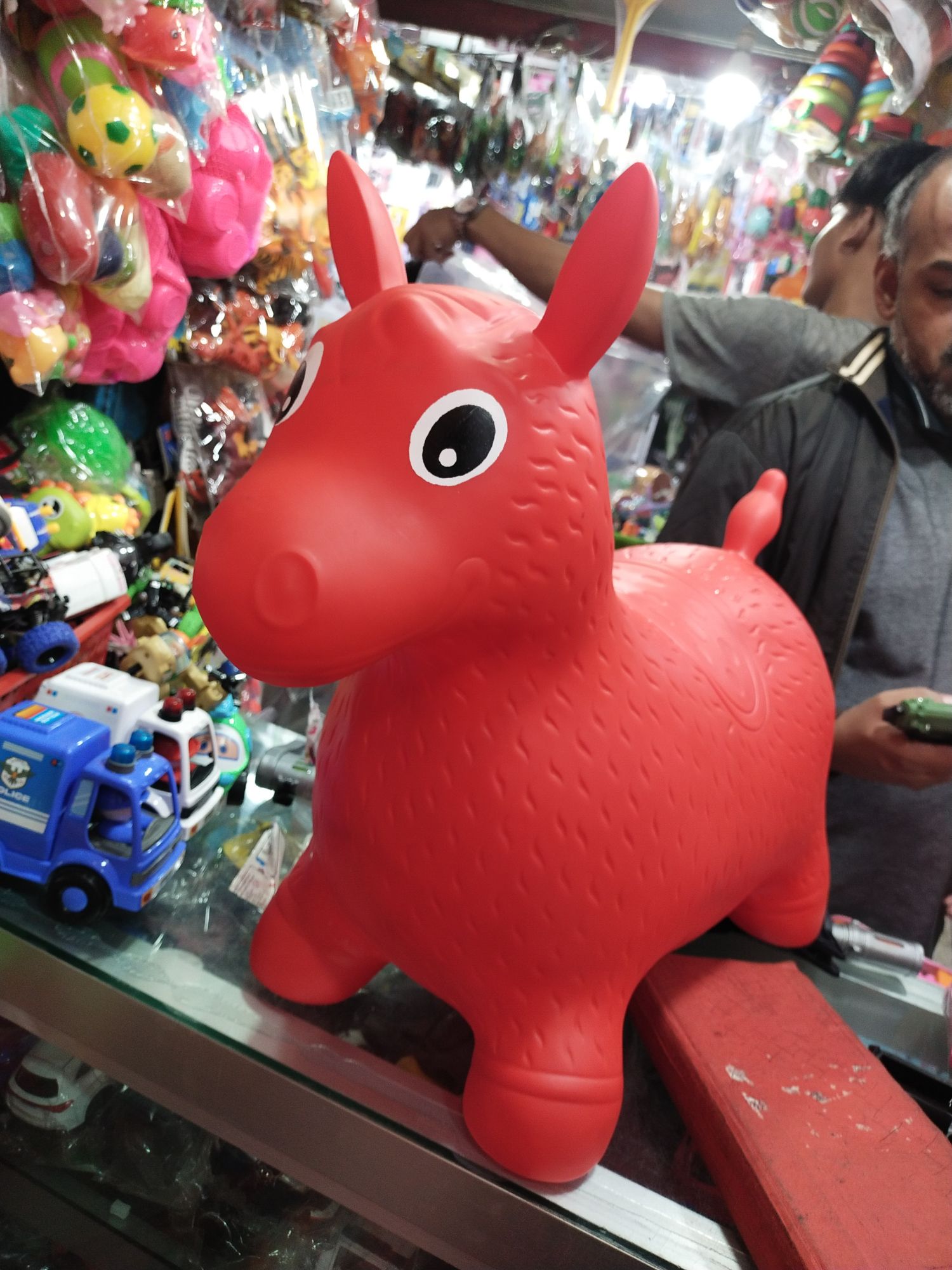 Toddler Riding Horse Toy Great For Indoor And Outdoor Bouncy Animal, Bouncy Horse Inflatable toy children.