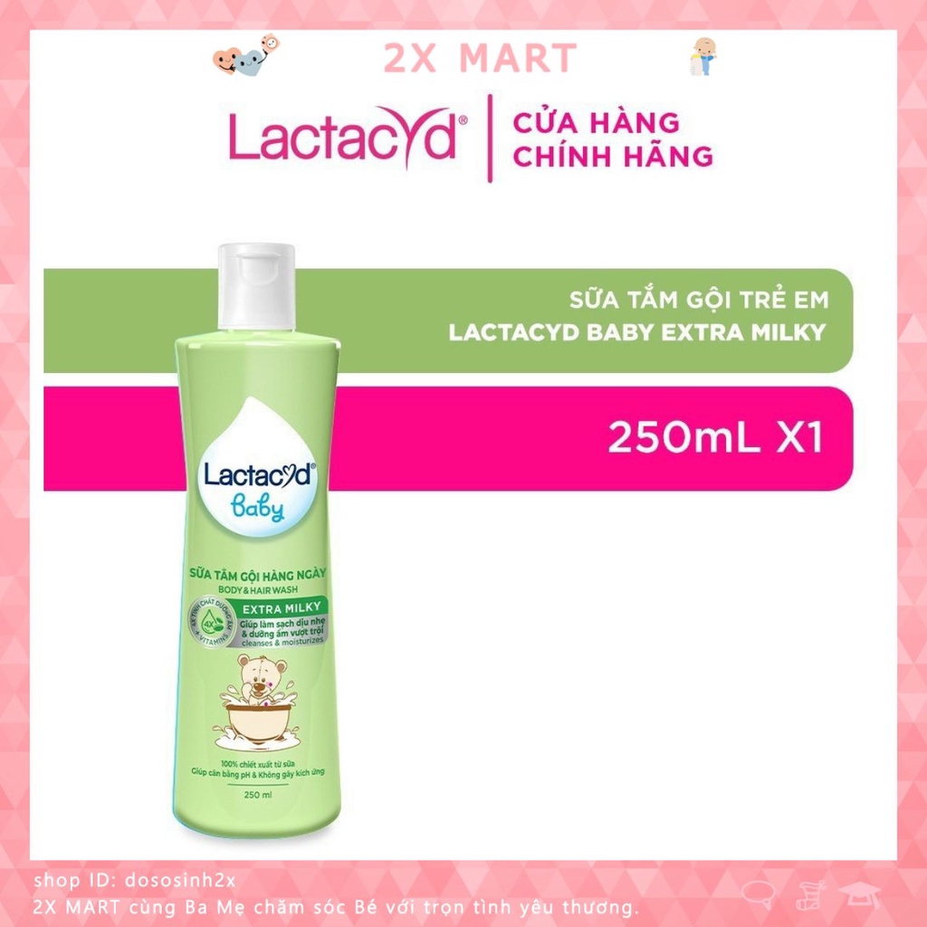 Sữa tắm lactacyd milky 500ml/250ml - VUBABY