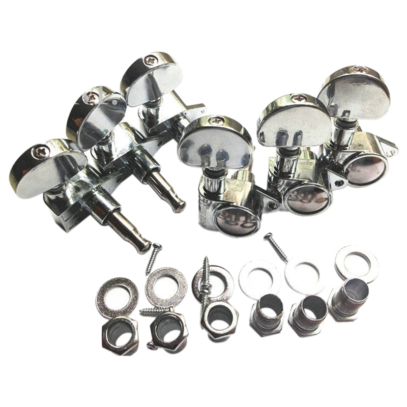 1Set Guitar String Knob String Winder Keys Tuners Machine Heads Fully Enclosed