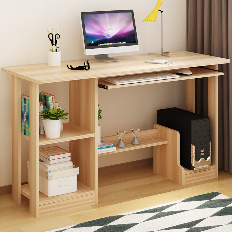 Simple desktop computer table desktop table home writing desk with bookcase combination table simple office desk