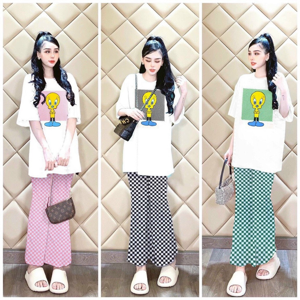 Set bộ đồ chấm trắng đen bò sữa siêu hot nhất hiện nay siêu xinh mặc đi chơi hay ở nhà đều đẹp m678