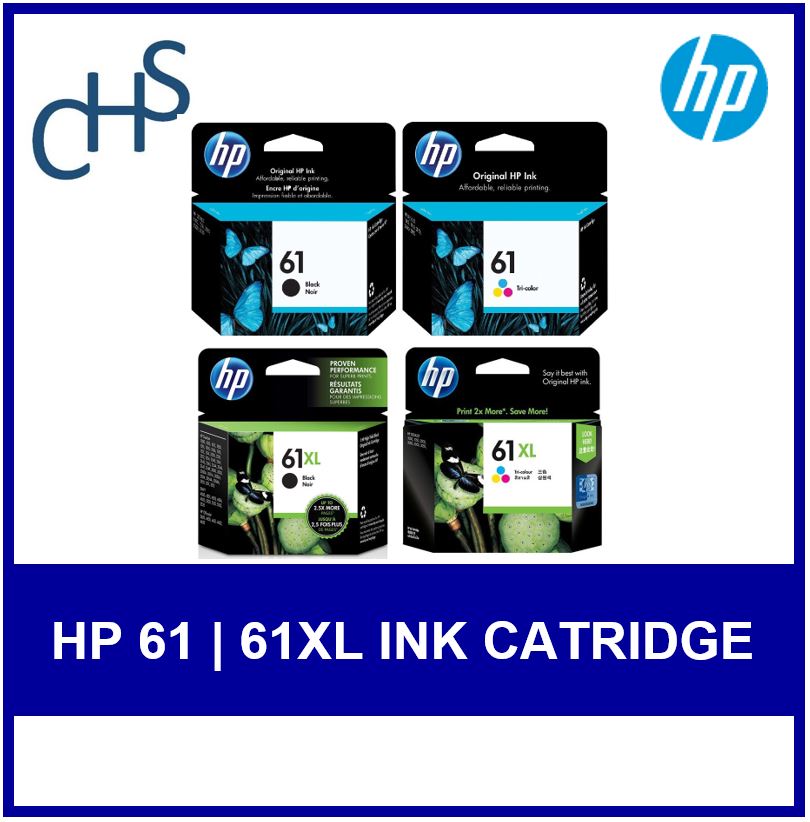hp 61 tri color and black