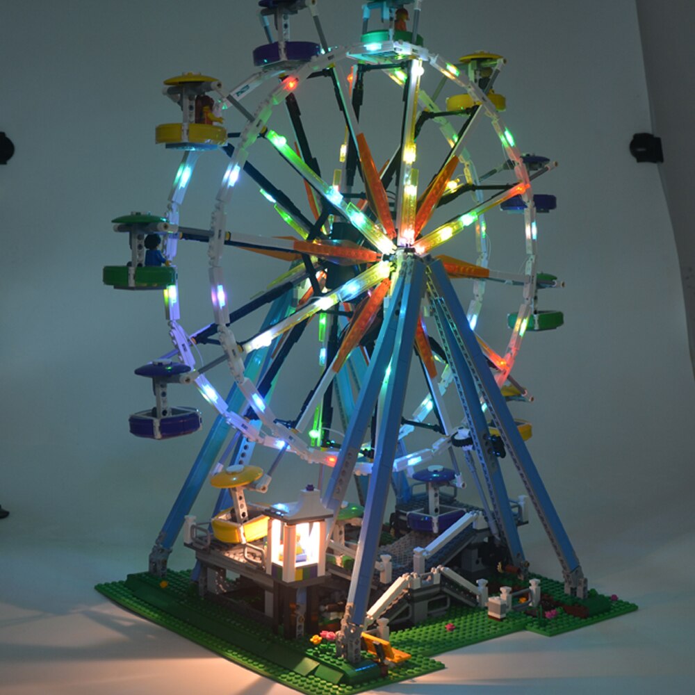 YEABRICKS LED Light Kit For 10247 City Street Ferris Wheel Compatible