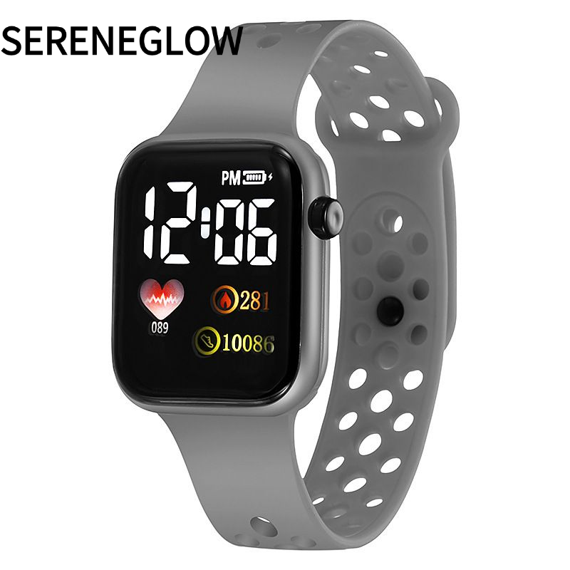 SERENEGLOW Smartwatch với máy theo dõi nhịp tim và Bộ đếm bước chân cho những người đam mê thể dục