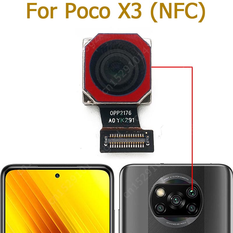 Original For Xiaomi Mi Poco X3 NFC Pro Rear Front Camera Backside Facing Frontal Selfie Back Camera Module Replacement Parts