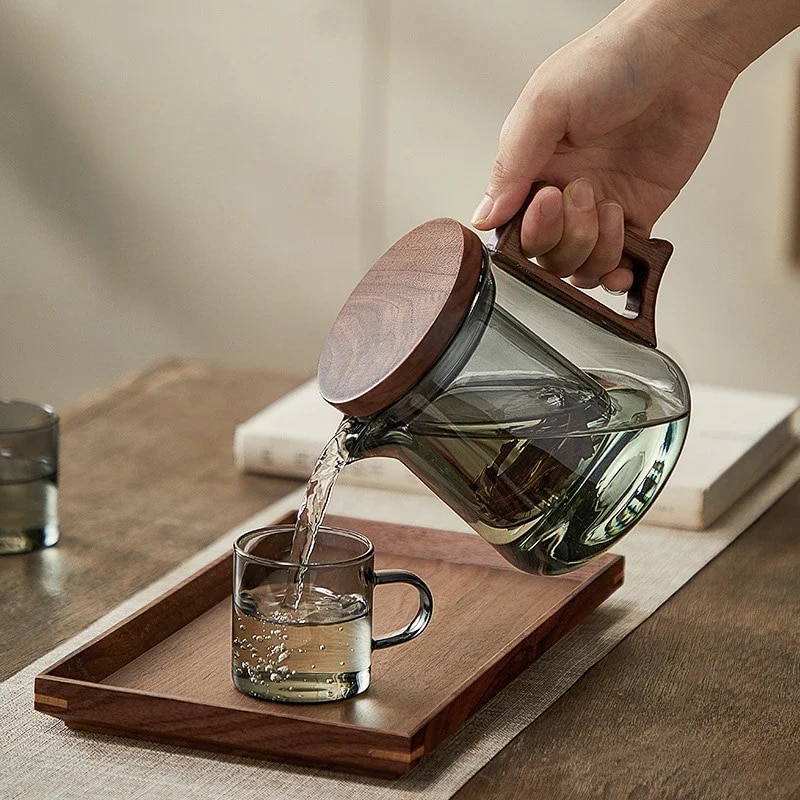 【Deal of the day】 Glass Teapot A Household Hightemperature Resistant Single Pot Filter Tea Making Tool