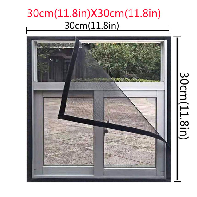 Indoor Inset Screen Window Mesh Customize Door Anti Mosquito Net Window Screen Mesh Self-Adhesive Invisible Screen Window. 