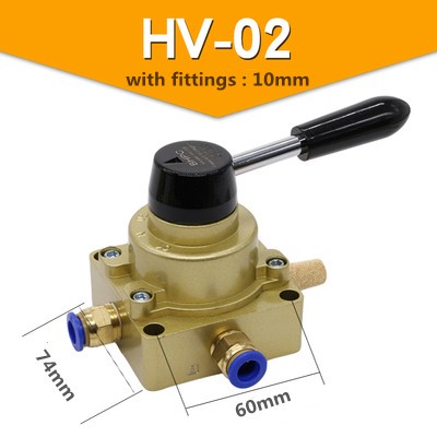 Van gạt khí nén HV-02 có sẵn khớp nối ống hơi Hàng Nhập Khẩu