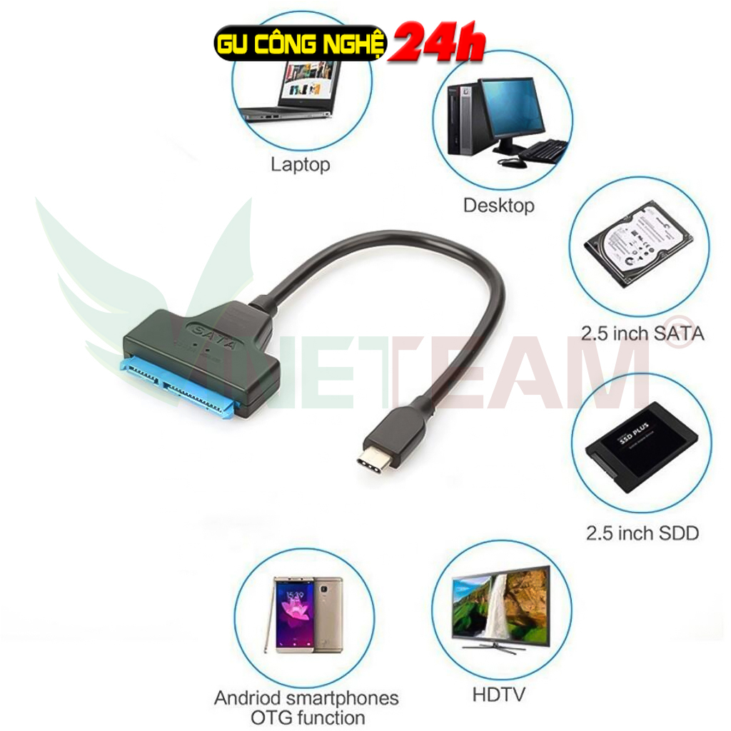 Cáp sata usb 3.0/2.0 bộ chuyển đổi cáp ổ cứng tốc độ cao lên đến 6gbps ổ cứng gắn ngoài 2.5 inch ổ ssd sata 3 22 pin usb 3.0 dây sata iii