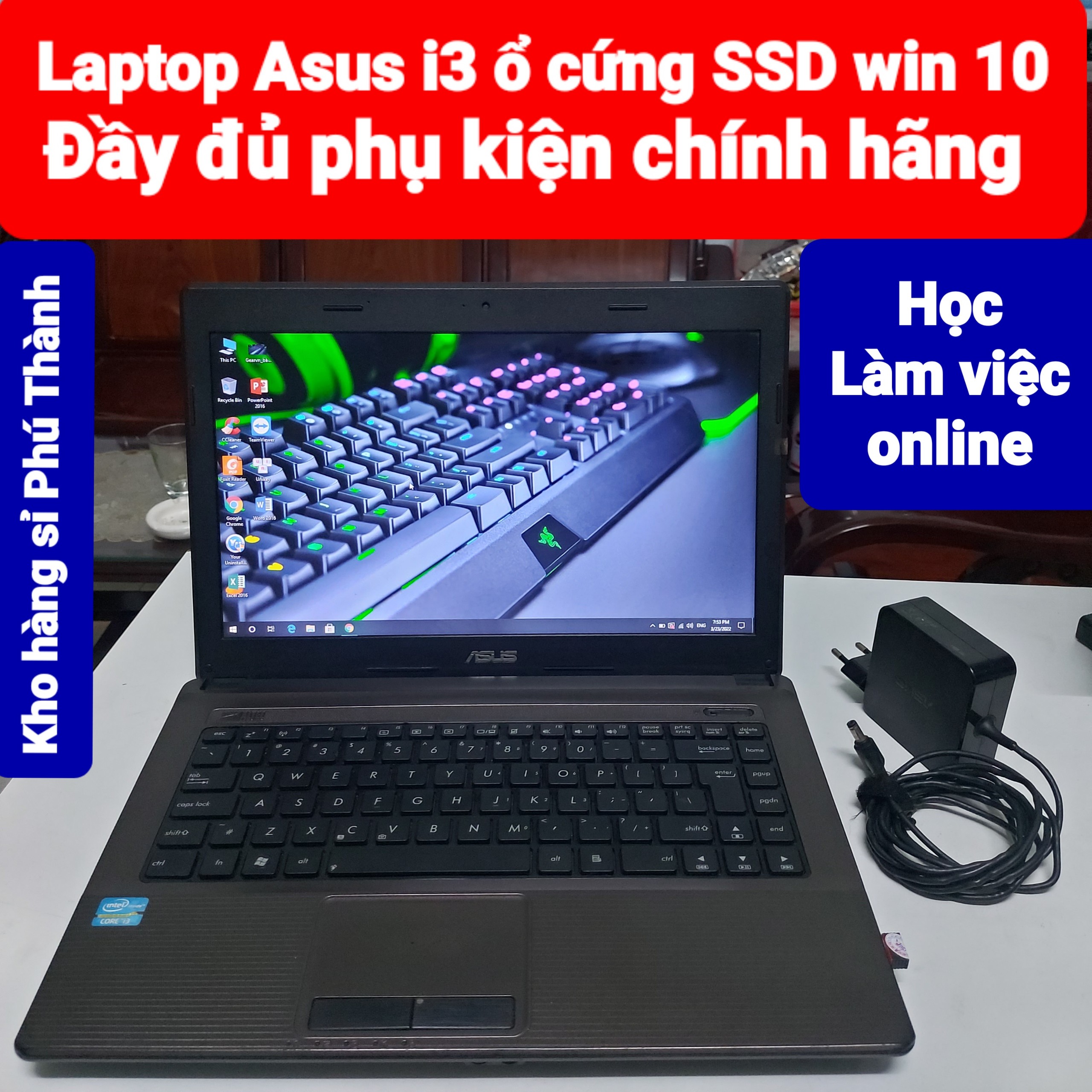 Laptop tốt - Laptop Asus intel i3 ổ cứng SSD win 10 đẹp 90% đầy đủ phụ thumbnail