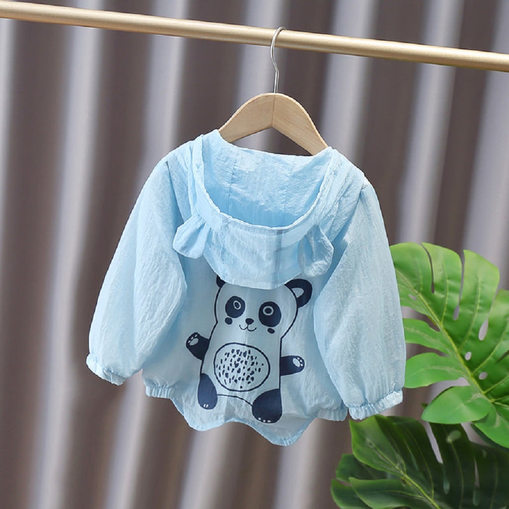 Áo Chống Nắng Cho Bé In Hình Gấu Cute SUMO CITY, Áo Khoác Cho Bé Trai