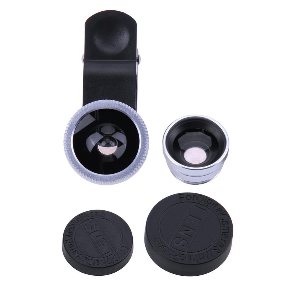 Ống kính mắt cá 3 trong 1 + Góc rộng + Bộ Ống kính máy ảnh Macro cho điện thoại