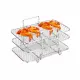 Air Fryer Rack Air Fryer Oven Grill Steamer Stainless Steel 3 Layers Mesh Grill Basket Stackable Multifunctional Kitchen Gadgets. 
