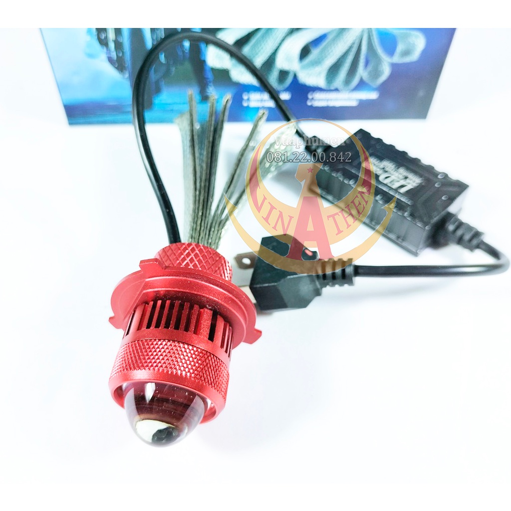 ĐÈN PHA LED BI CẦU MINI RUBY SIÊU PHẨM GOM ÁNH SÁNG CHUYÊN Ô TÔ - XE MÁY