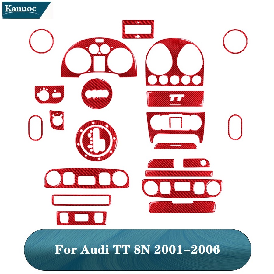 NEW 【Too much love!】Carbon Fiber Red Stickers For Audi Tt 8n 2001 2002 ...