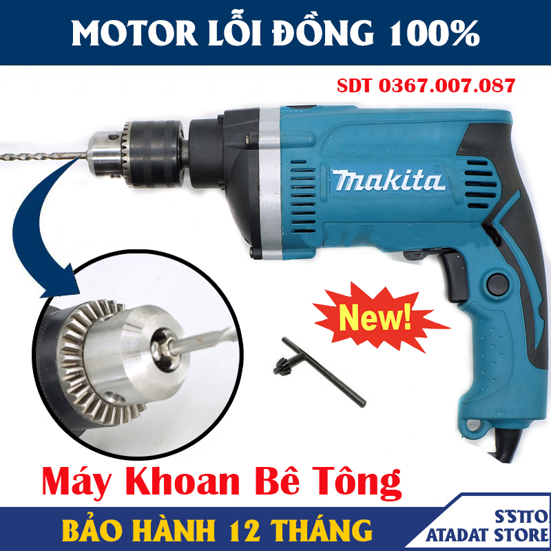 Máy khoan cầm tay makita hp1630 japan chính hãng của nhật - máy khoan bê tông máy khoan búa tốc độ cao - máy khoan 16mm makita hp1630 lõi đồng 100%.bh 12 tháng