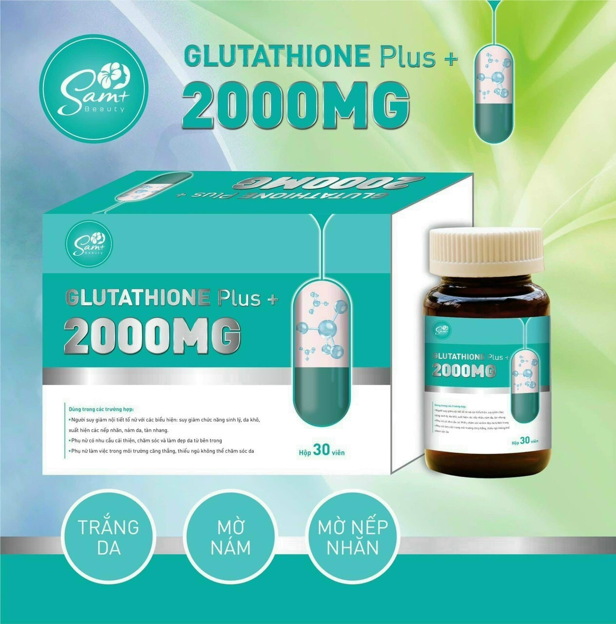 viên uống trắng da glutathione 2000mg viên uống trắng da glutathione 2000mg glu 2000 Capsules Glutathione 2000Mg  Cho Làn Da Khỏe Mạnh - Lazada