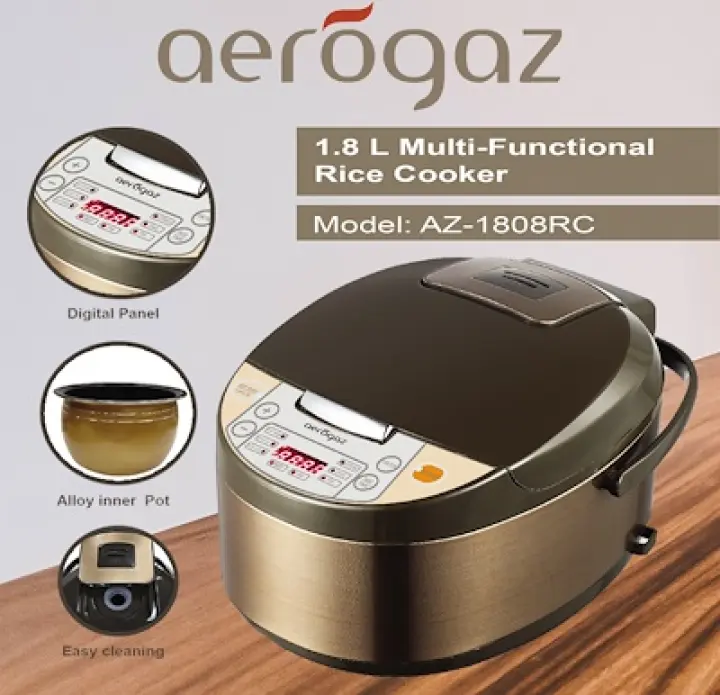 Aerogaz 1 8l Multi Functional Rice Cooker Az 1808rc Lazada Singapore