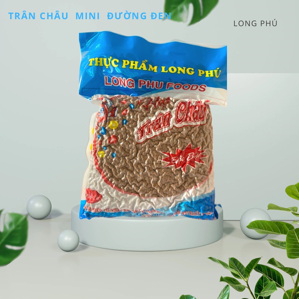 Trân châu Long Phú đường đen hạt bịch 1kg