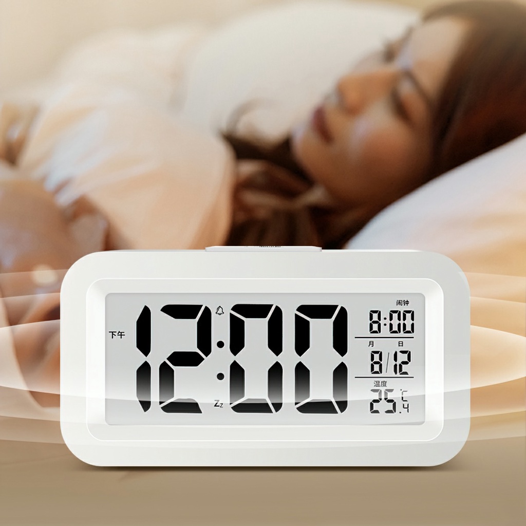Đồng hồ báo thức phần nhiệt độ đồng hồ báo thức lười biếng tắt tiếng đồng hồ điện tử đồng hồ -Lumbley