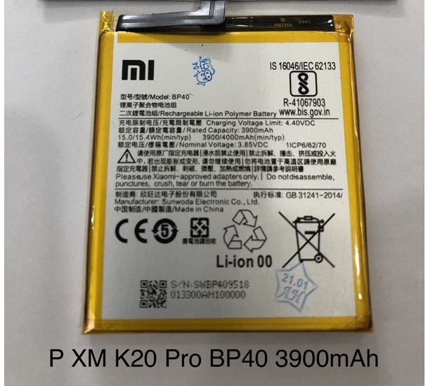 [Hàng chuẩn zin] Pin Xiaomi K20 Pro / BP40 bảo hành đổi mới