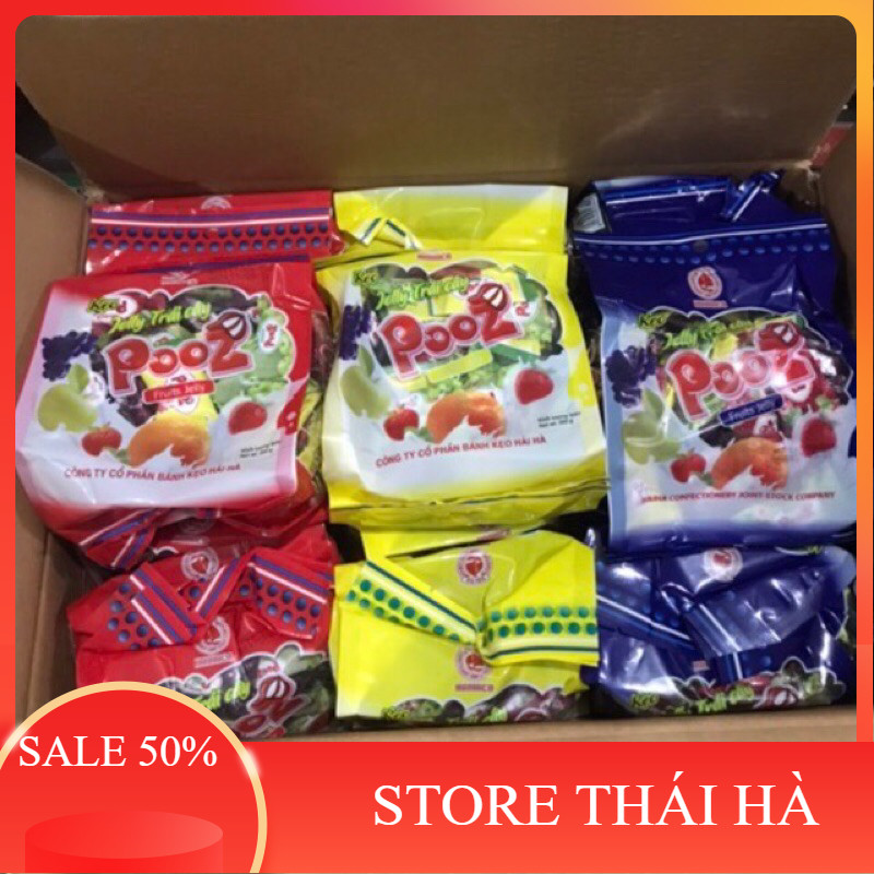 Kẹo dẻo jelly trái cây pooz hải hà gói 350g