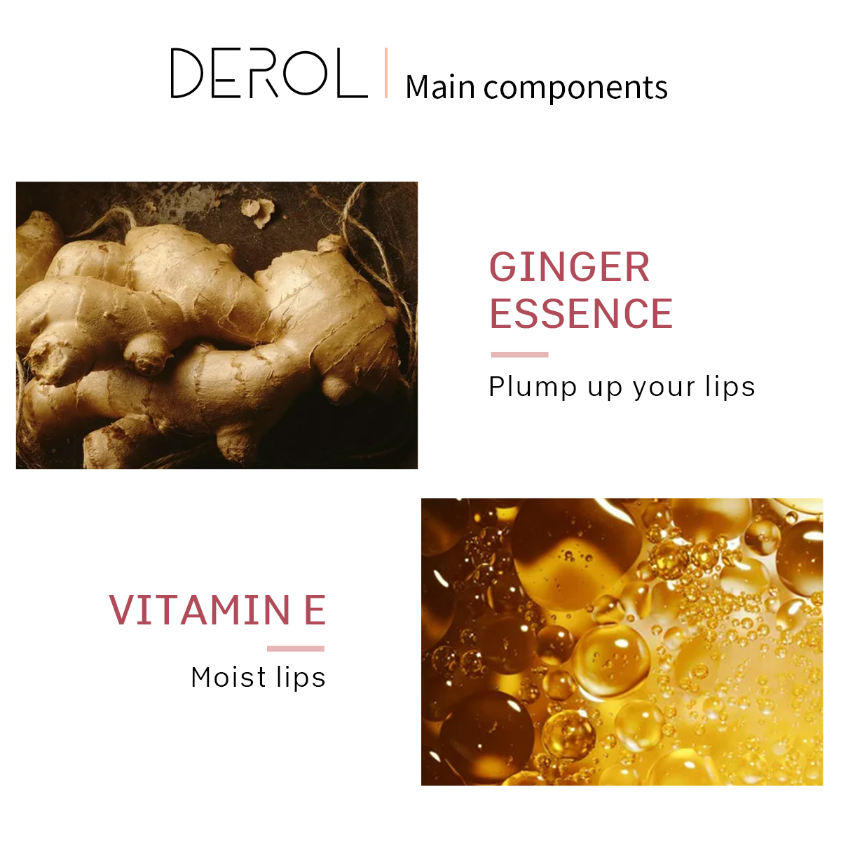 【Must-Have Gadgets】 Derol botanical lip enhancer moisturizing nourishing lip gloss mineral extreme volume lip plumper makeup DC05.