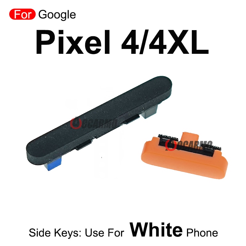 For Google Pixel 4 XL 4XL Side Button Keys Power On Off Volume Button Replacement Parts Use For Black White Orange Phone