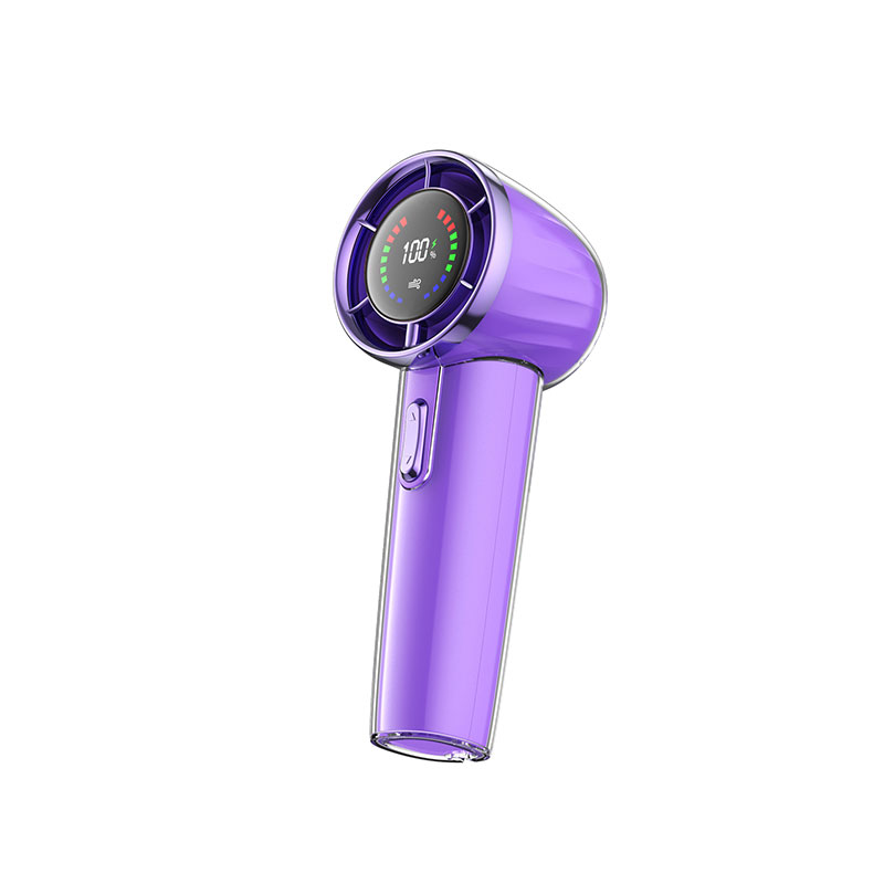KUDIXIONG New high-speed handheld fan outdoor portable 100-speed digital display turbine mini fan