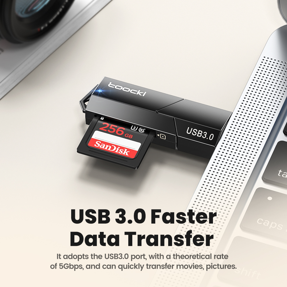 Toocki Đầu đọc thẻ USB3.0 Để SD Micro SD thẻ nhớ TF Adapter Cho PC phụ kiện máy tính xách tay Đa Thông Minh Cardreader Đầu đọc thẻ
