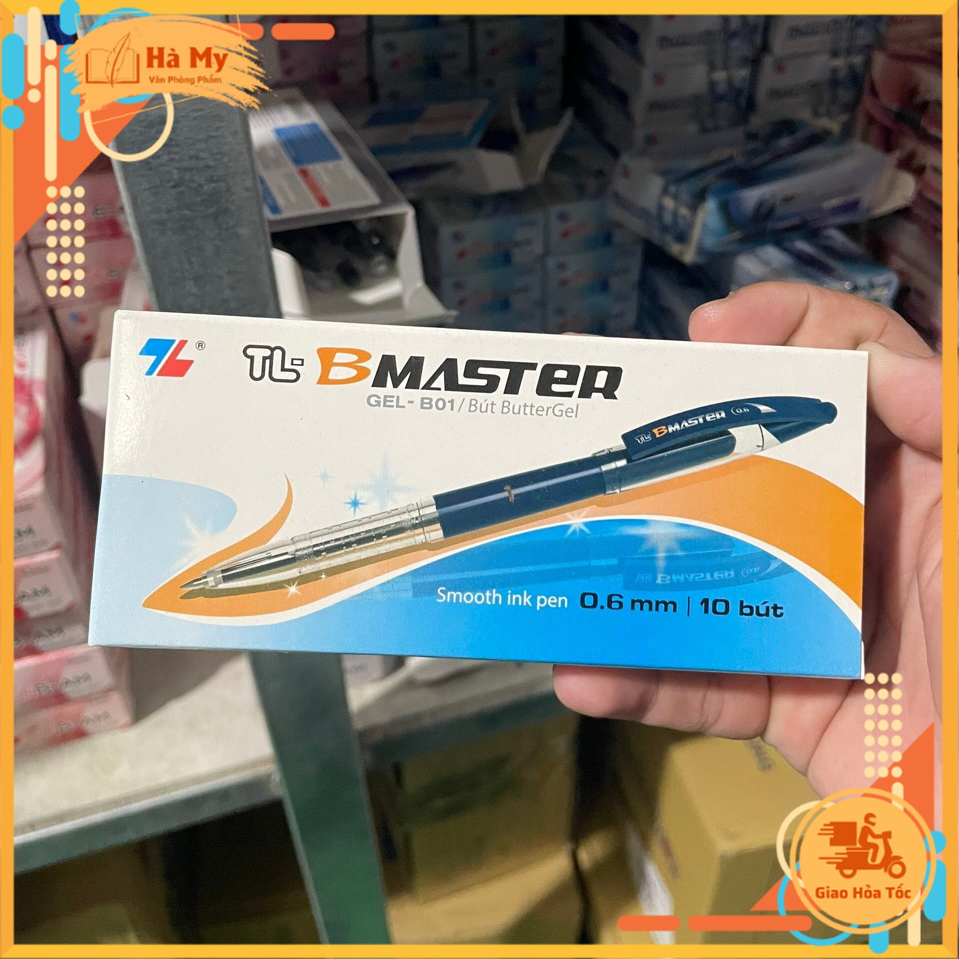(Hộp 10 Cây) Bút Gel B Master Thiên Long 0.6mm GEL-B01