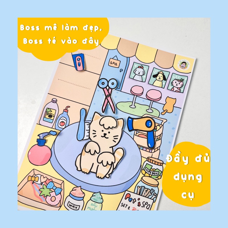 COMBO 2 BỘ TRANH ĐỒ CHƠI GIẤY CÔ TIÊN XANH