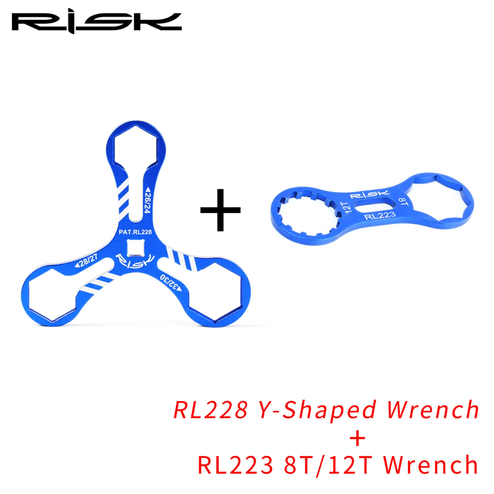 RISK RL223/RL228 Bike Fork Wrench Tool Aluminum Alloy 6 in 1 Bicycle