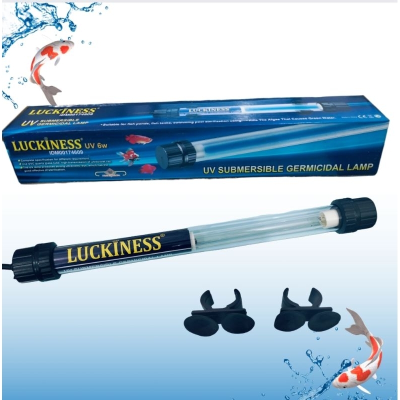 Lampu Sterilisasi Lumut Bakteri Kolam Aquarium LUCKINESS UV 6WATT