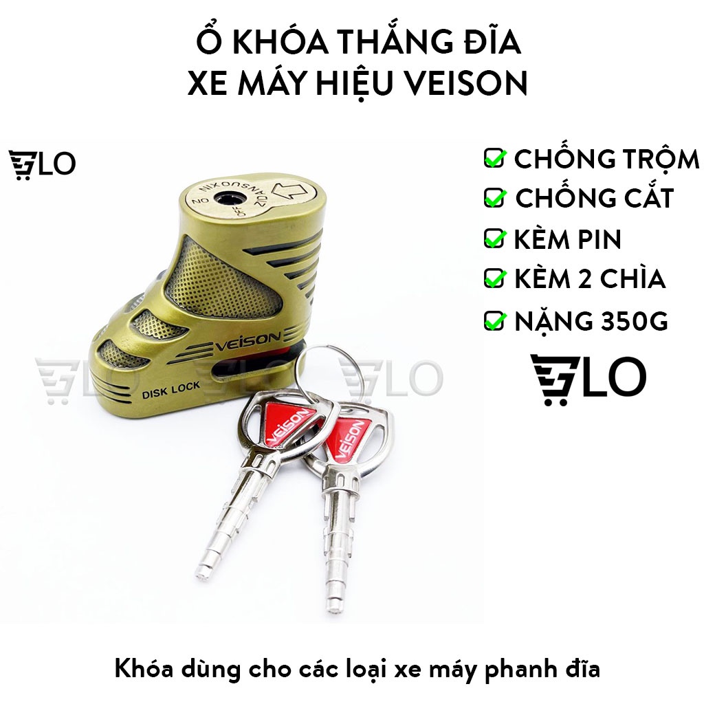 Ổ khóa thắng đĩa xe máy hiệu veison