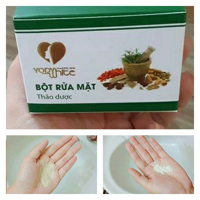 Bột rửa mặt thảo dược Yody White