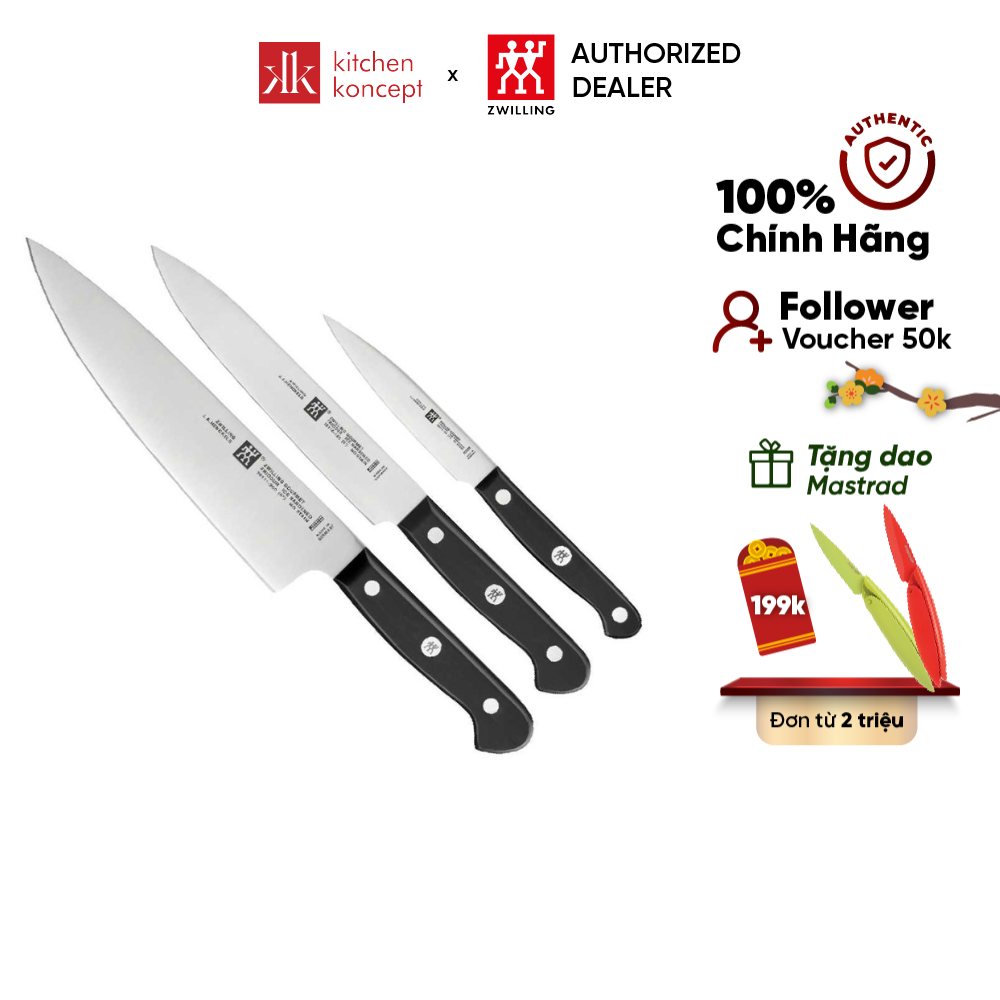 [Trả góp 0%] ZWILLING - Bộ dao ZWILLING Gourmet - 3 món