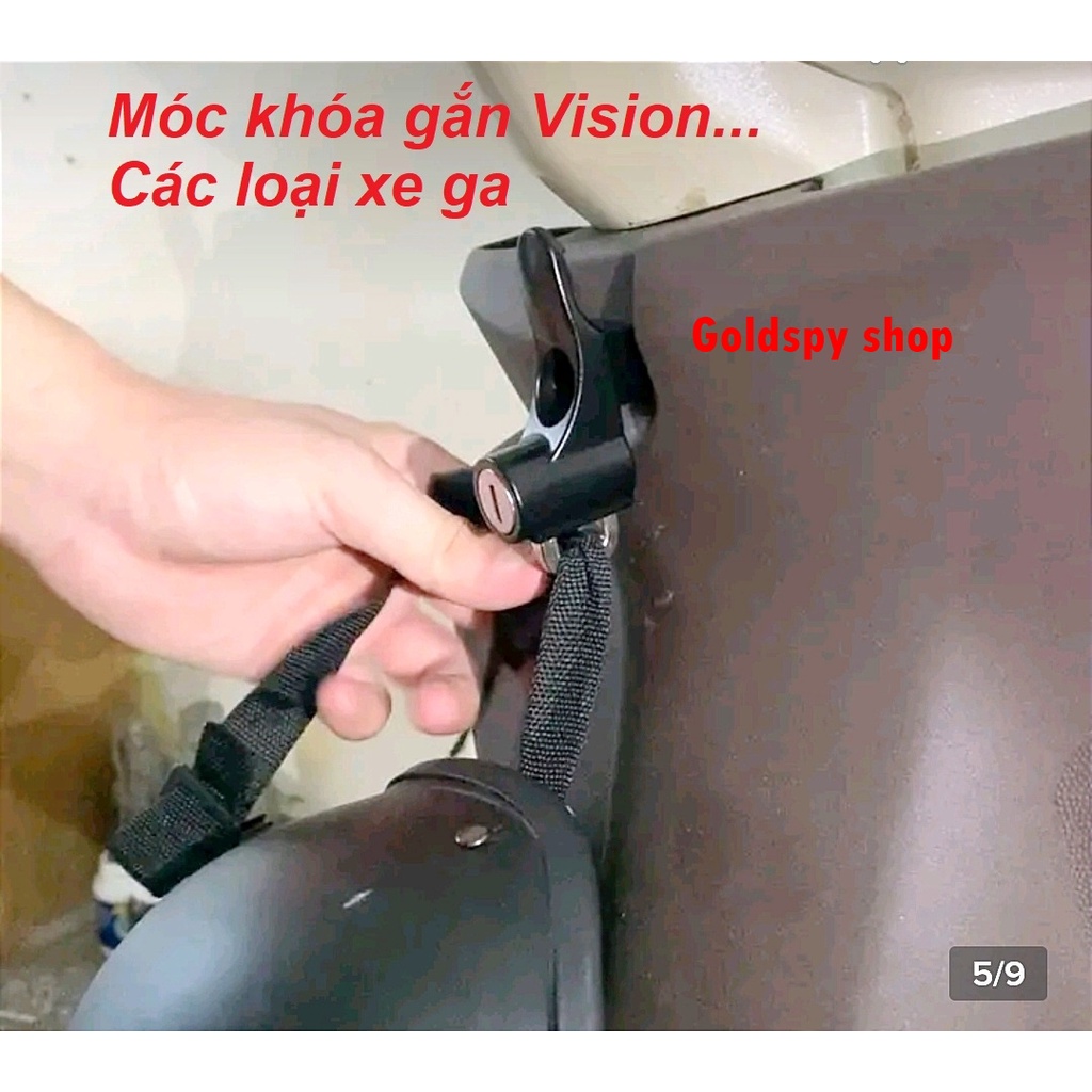 Móc Treo Đồ Xe Máy (2 Móc Nhôm Xoay 180 độ)