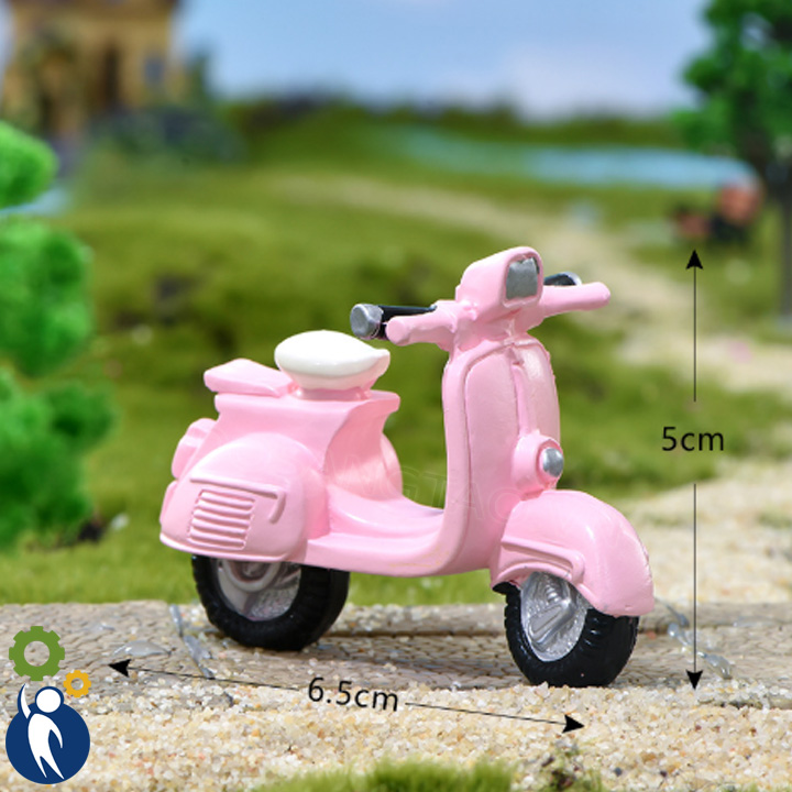Xe Máy Cổ 6.5x5cm, dùng để trang trí mô hình, sa bàn