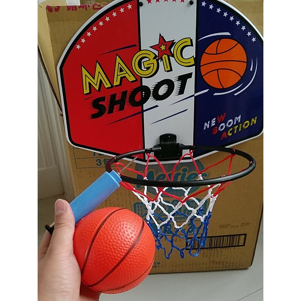 Alomejor Mini Indoor Basketball Hanging Mini Basketball Netball Hoop Set with Ball and Pump For Office Game Children Kids Game 